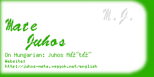 mate juhos business card